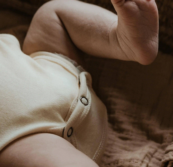 Merino Wool Wrap-over Romper - long sleeves
