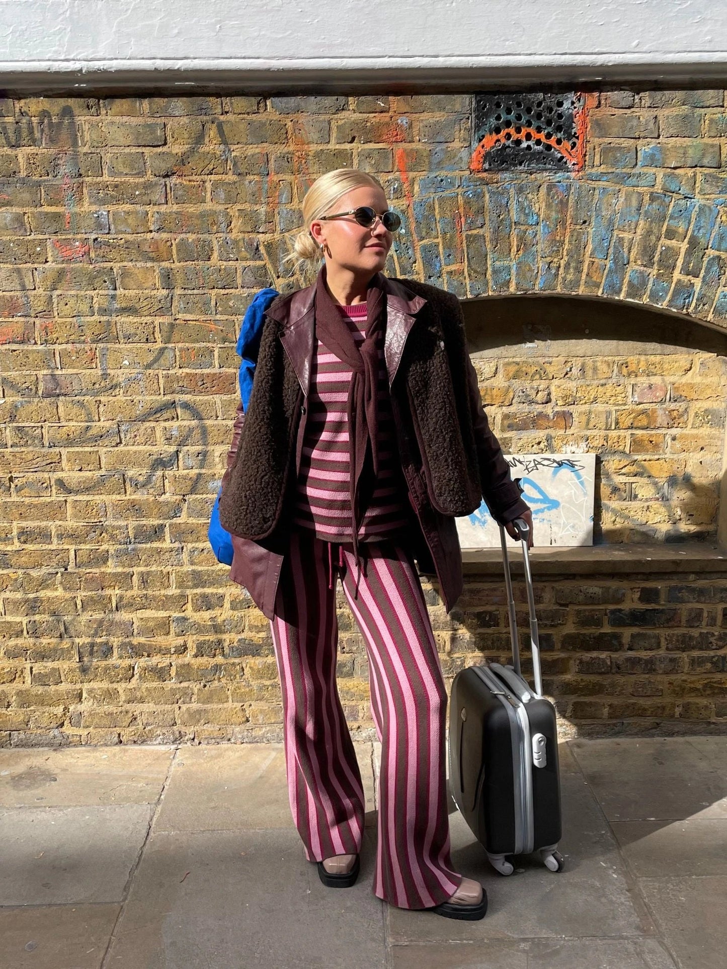 Organic Cotton Trousers – Berry Stripes