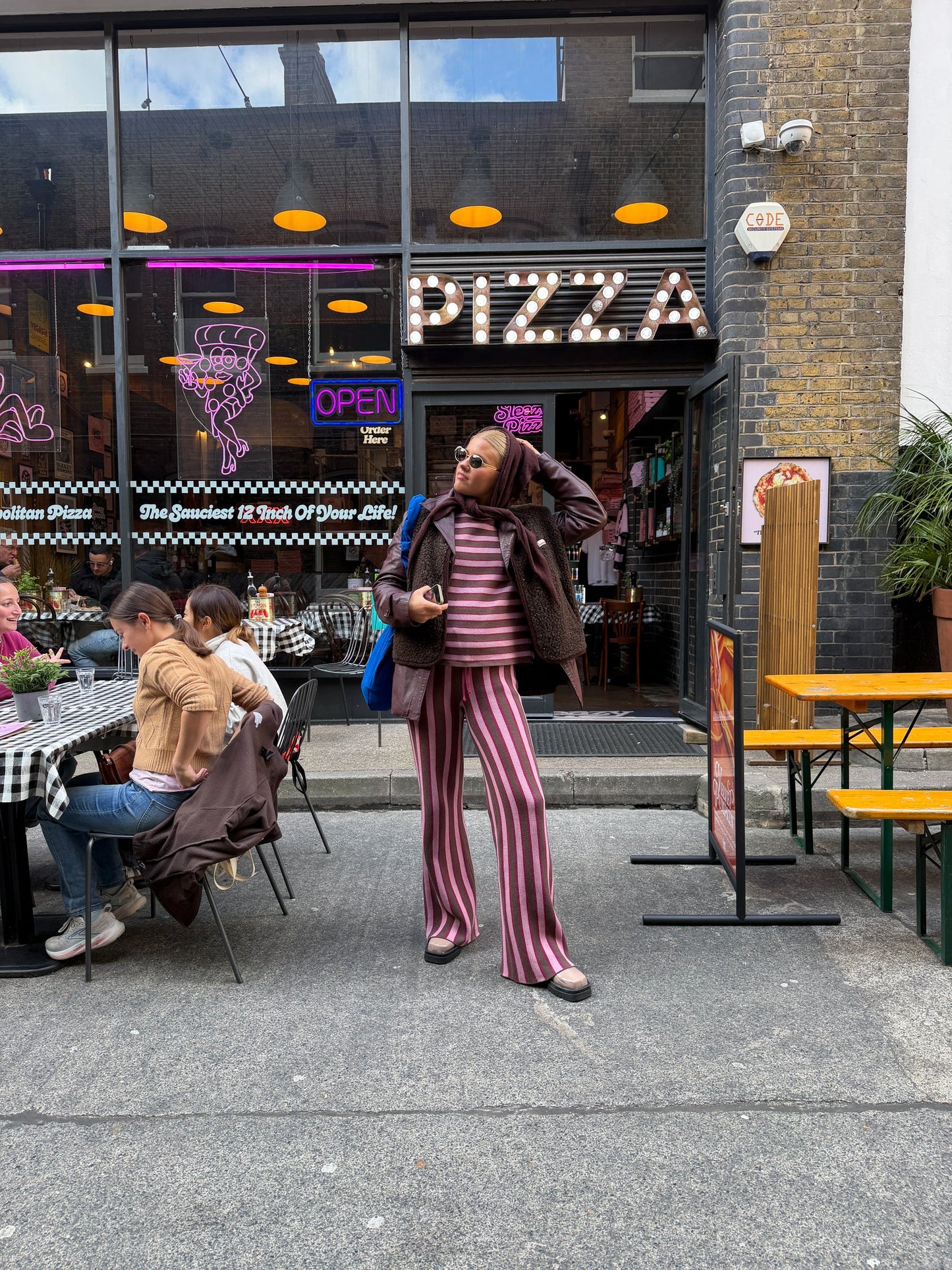 Organic Cotton Trousers – Berry Stripes