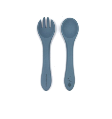 Silicone Spoon and Fork Set - multiple colors