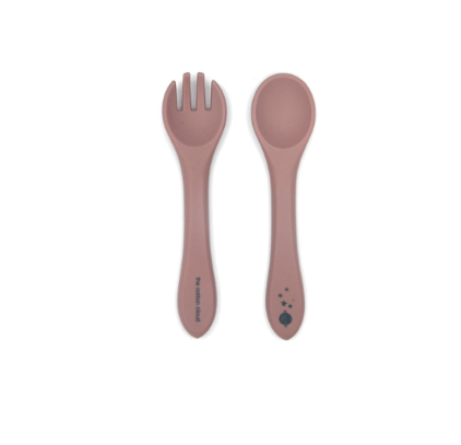 Silicone Spoon and Fork Set - multiple colors