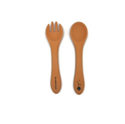 Silicone Spoon and Fork Set - multiple colors