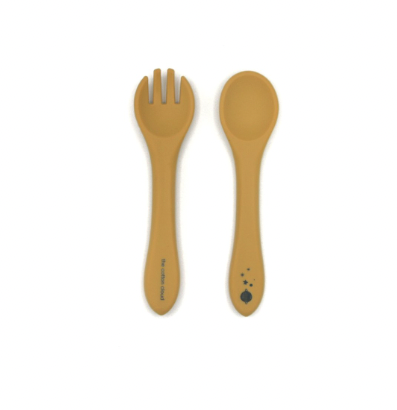 Silicone Spoon and Fork Set - multiple colors