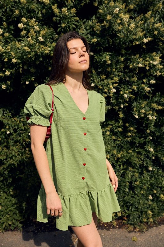 Vichy Ruffle Dress