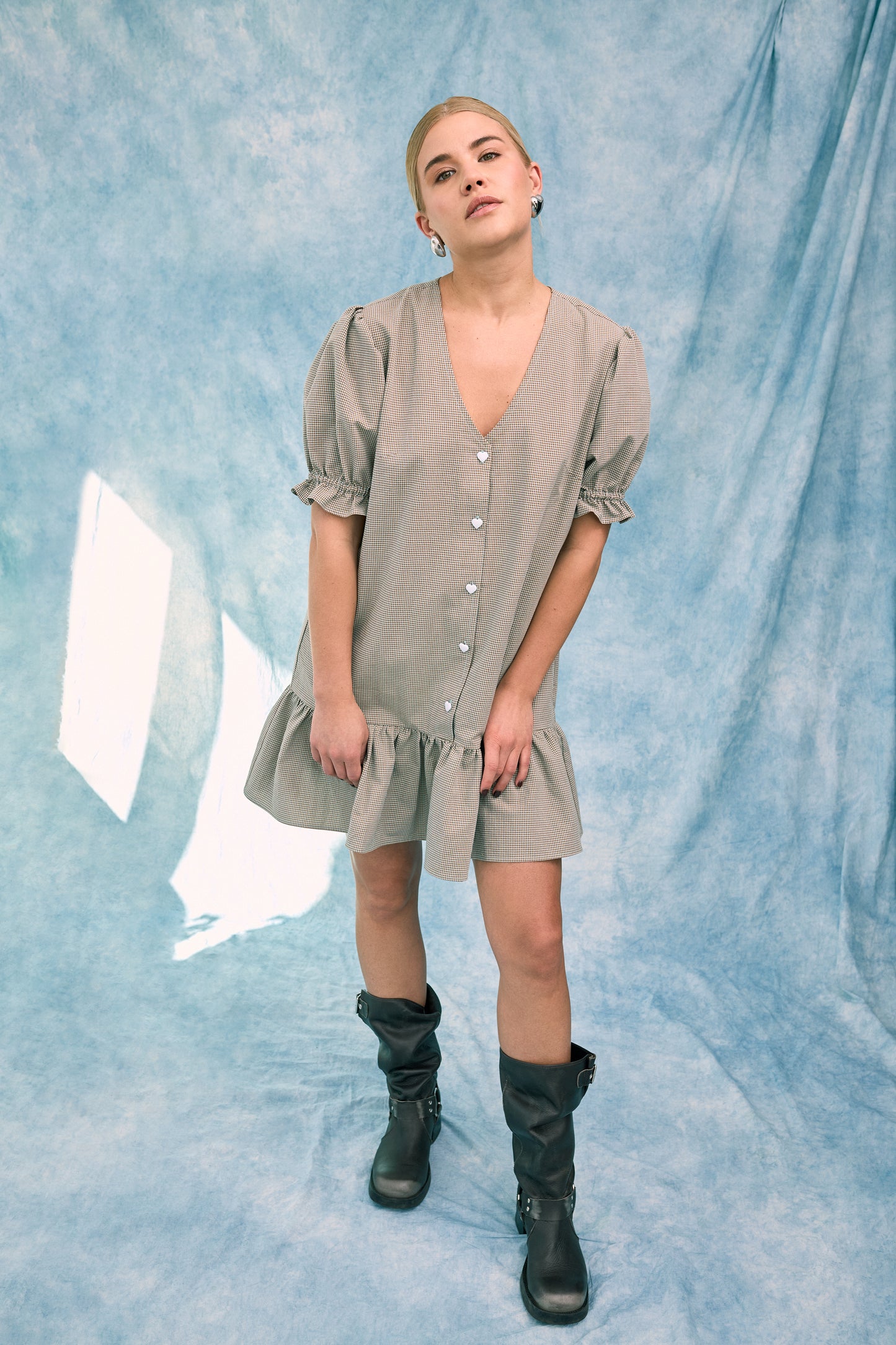 Vichy Ruffle Dress