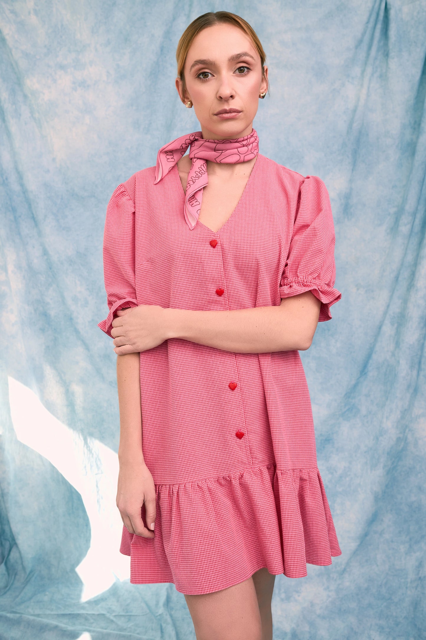 Vichy Ruffle Dress