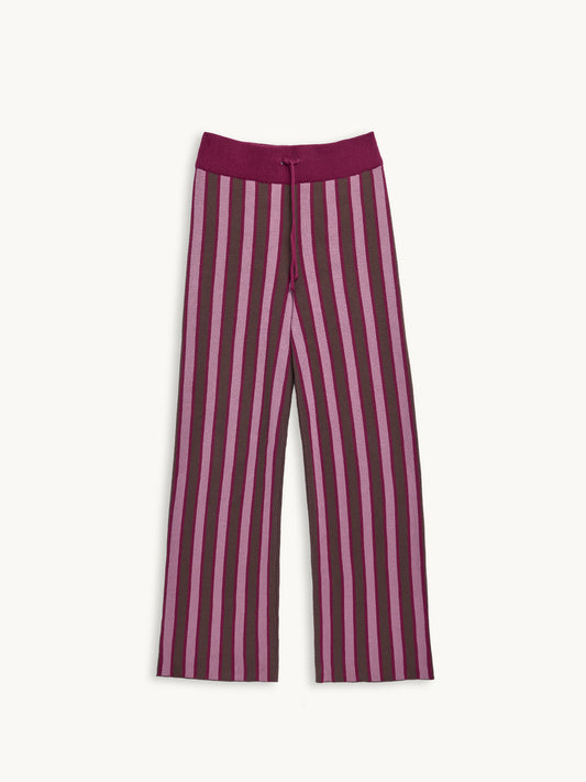 Organic Cotton Trousers – Berry Stripes