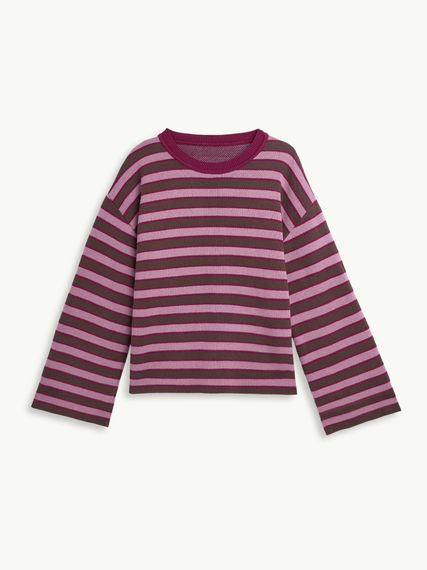 Organic Cotton Sweater – Berry Stripes