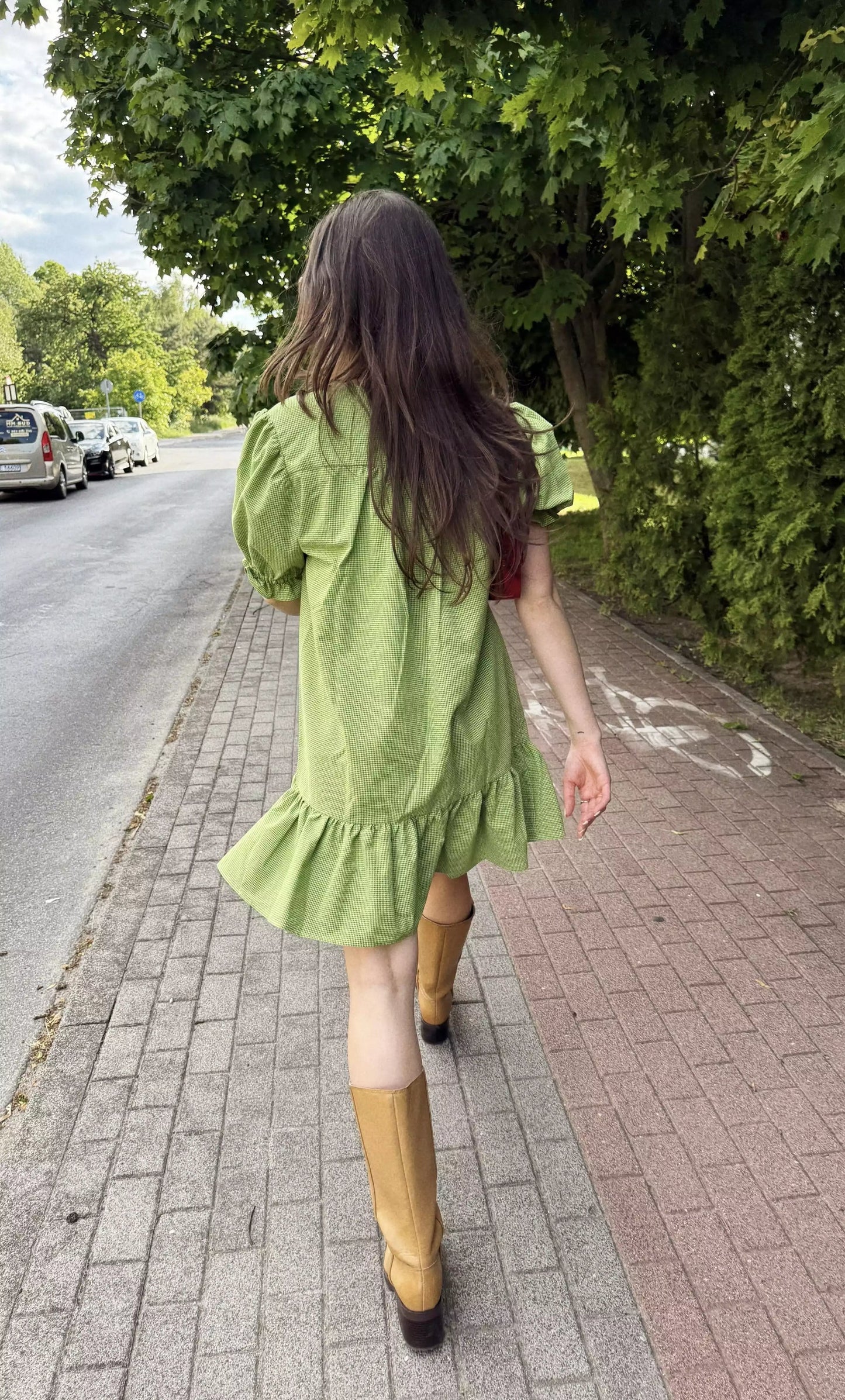 Vichy Ruffle Dress